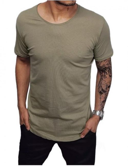 Khaki basic tričko