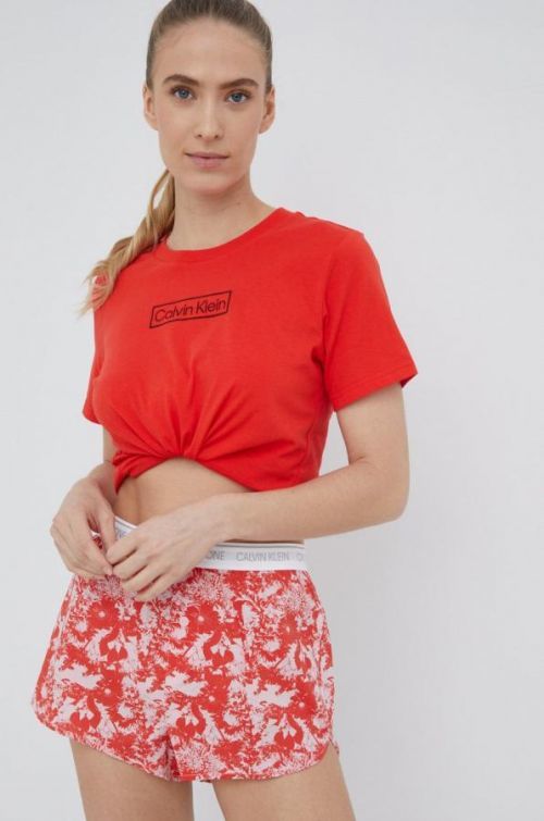 Pyžamové kalhoty Calvin Klein Underwear dámské, červená barva