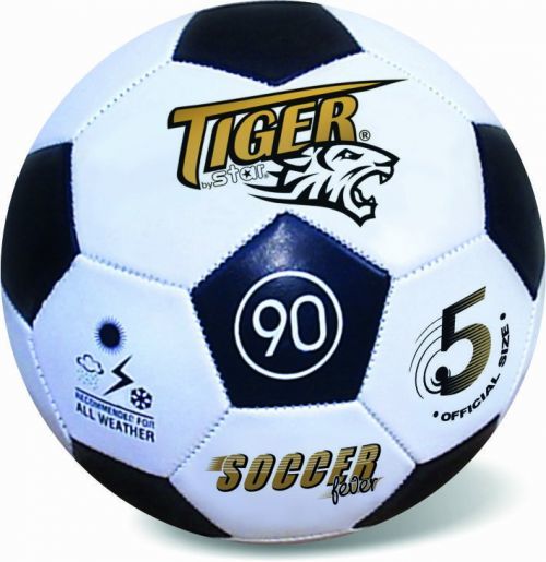 Míč kožený fotbalový černý - Alltoys