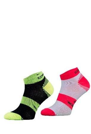 COMODO Ponožky Fit2, černá, žlutá / bílá, oranžová, 35 - 38