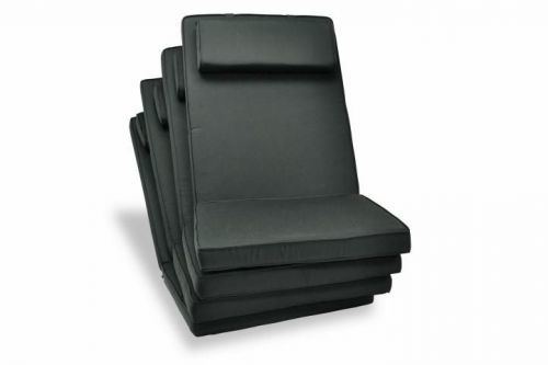 Divero Sada 4 x polstrování na židli - antracit