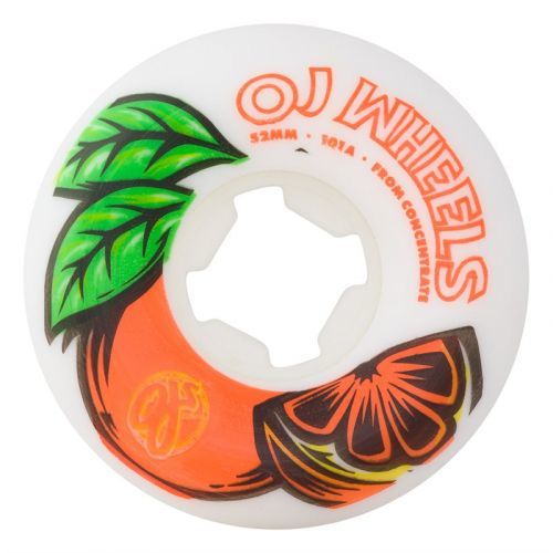 kolečka OJ - 52mm From Concentrate White Orange Hardline 101a (132922)