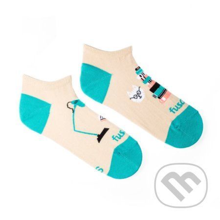 Členkové ponožky Knihomoľ mint - Fusakle.sk