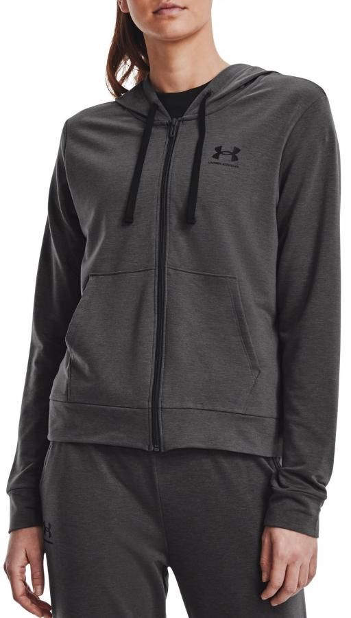 Mikina s kapucí Under Armour Rival Terry FZ Hoodie-GRY