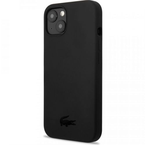 Lacoste Liquid Silicone Glossy Printing Logo Kryt pro iPhone 13 mini Black