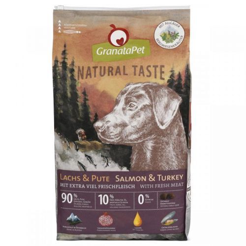 GranataPet Natural Taste s lososem a krůtou 12 kg