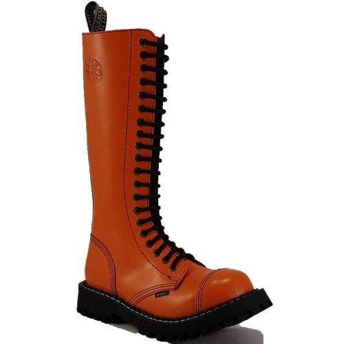 Boty Steel 20-dírkové - oranžové, 37