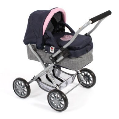 BAYER CHIC 2000 Mini Cuddle Pushchair SMARTY Melange šedá-navy