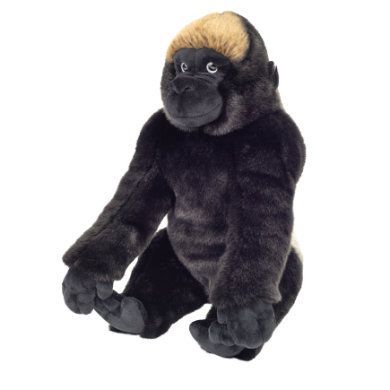 Teddy HERMANN ® Horská gorila sedící černá, 35 cm
