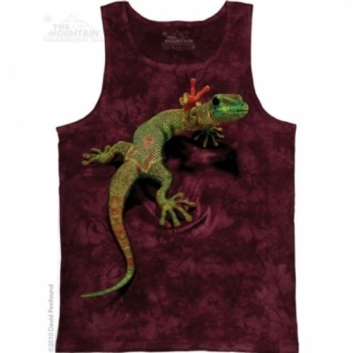 Tílko unisex The Mountain Peace Out Gecko - fialové, S