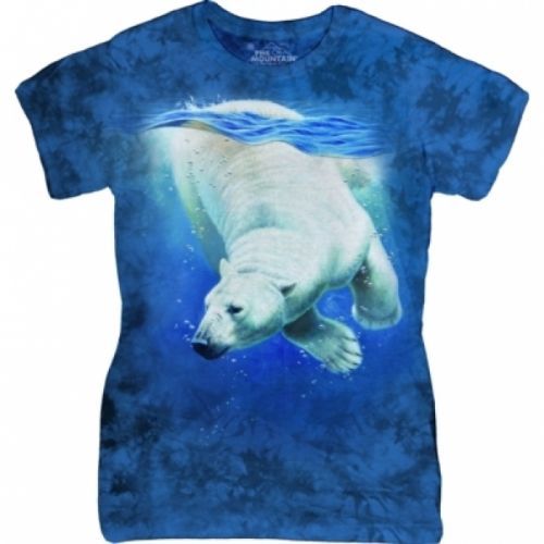 Tričko dámské The Mountain Polar Bear Dive - modré, S