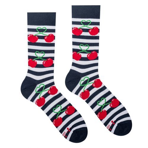 Ponožky Hesty Třešně - červené-modré, 39-42