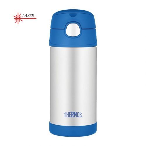 Dětská termoska s brčkem Thermos FUNtainer - stříbrná-modrá