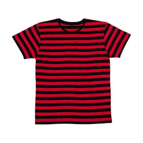 Pruhované triko Mantis Lines - černé-červené, XL