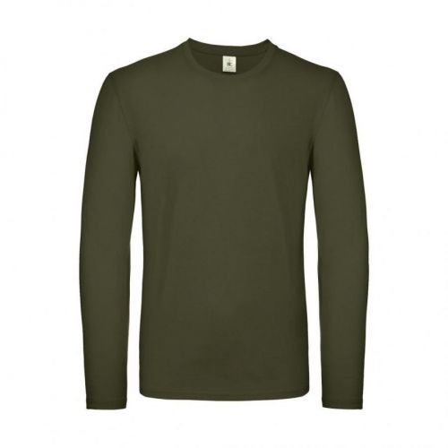 Triko s dlouhým rukávem B&C LSL - olivové, 3XL