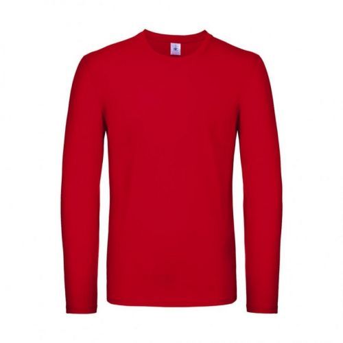 Triko s dlouhým rukávem B&C LSL - červené, 3XL