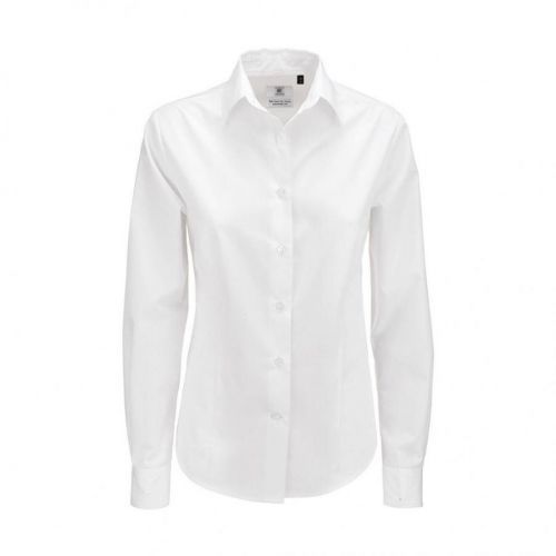 Košile dámská B&C Smart s dlouhým rukávem - bílá, M