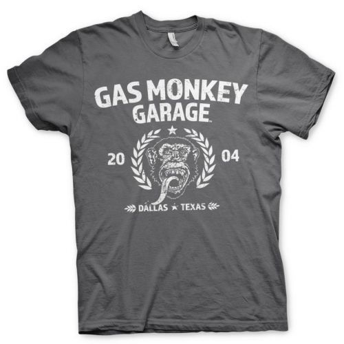 Triko Gas Monkey Garage Emblem - šedé, XXL