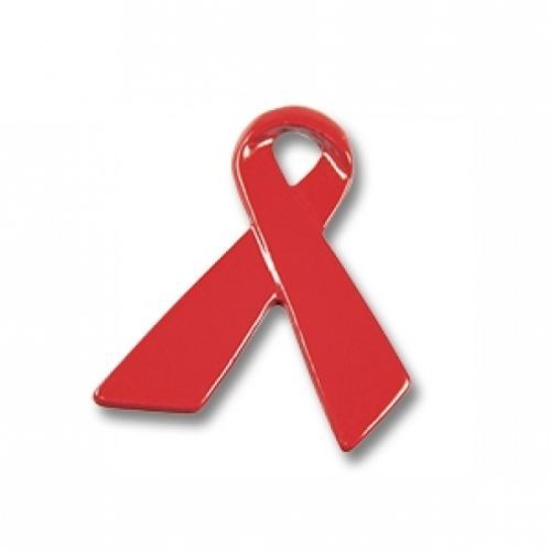 Odznak (pins) 28mm Stuha 3D plastová - červený