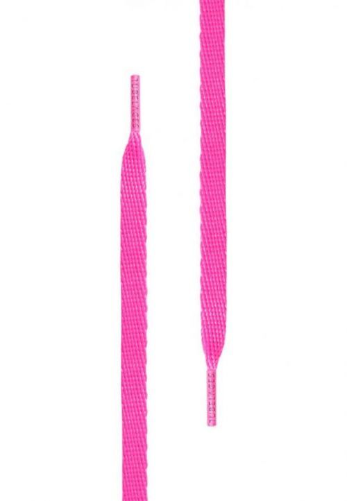 Tkaničky do bot Tubelaces Flat - růžové svítící, 140 cm