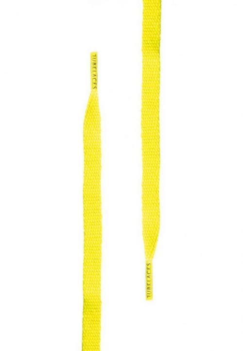 Tkaničky do bot Tubelaces Flat - žluté svítící, 120 cm