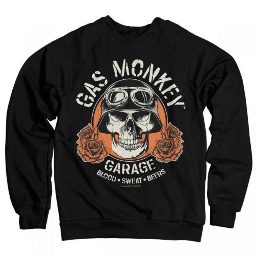 Mikina Gas Monkey Garage Skull - černá, XL
