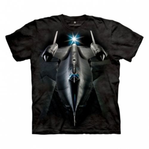 Tričko unisex The Mountain SR71 Blackbird - černé, S