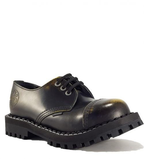 Boty Steel 3-dírkové - žluté stírané, 43