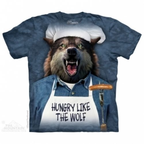 Tričko unisex The Mountain Hungry Like The Wolf - modré, S