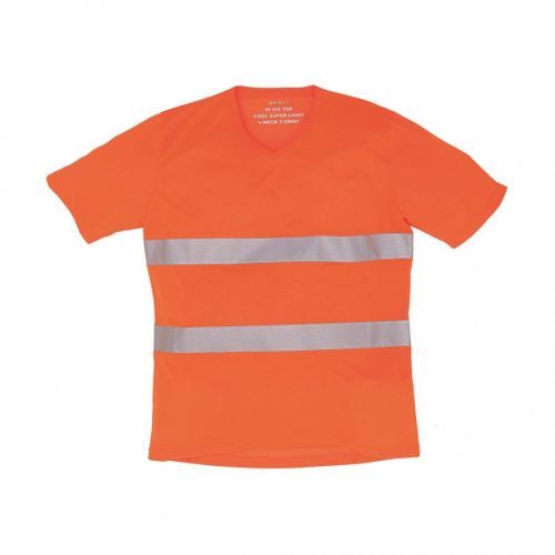 Tričko reflexní Yoko Fluo V - oranžové, L