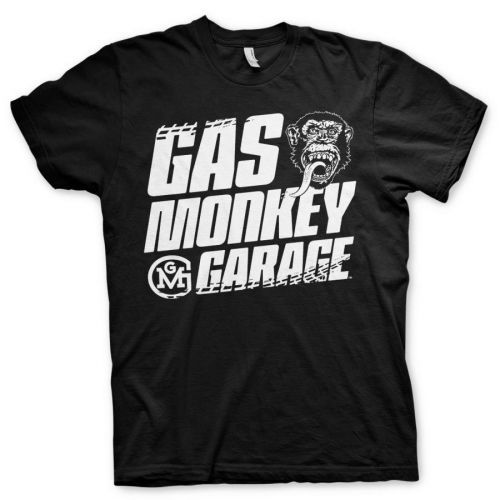 Triko Gas Monkey Garage Tire Tracks - černé, L