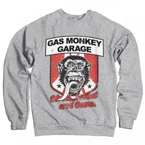 Mikina Gas Monkey Garage Stripes Shield - šedá, XXL