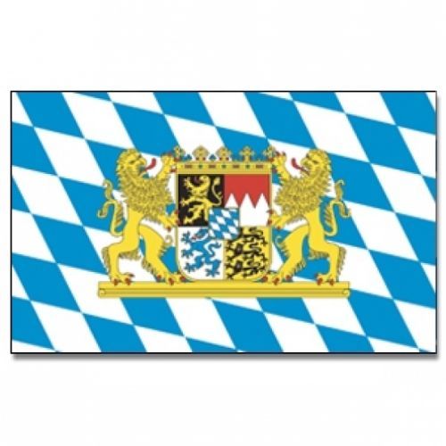 Vlajka Bavorsko s velkým znakem 30 x 45 cm na tyčce