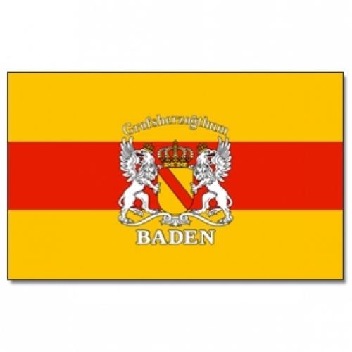Vlajka Bádensko se znakem 30 x 45 cm na tyčce