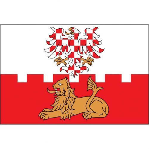 Samolepka vlajka město Uherský Brod (ČR) 14,8x21 cm 1 ks