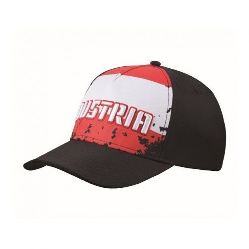 Kšiltovka CoFEE vlajka Rakousko - černá