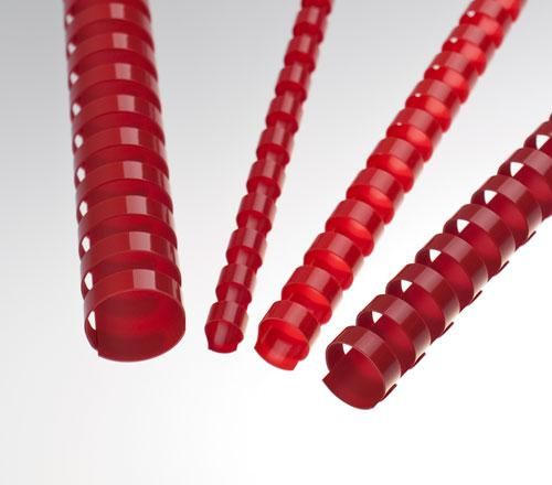 FELLOWES Plastové hřbety 8 mm, červené (LAMRE21DR08R)