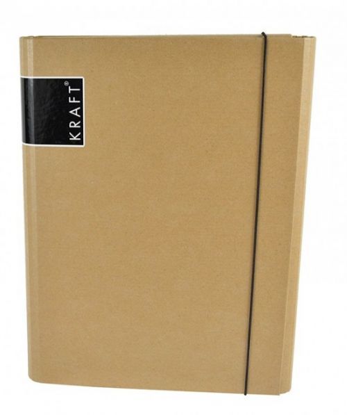 Karton P+P Desky 3 klopy A4 - lamino - s gumou - Kraft Nature - 7-333