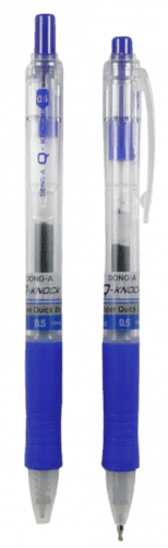 Kuličkové pero Q - knock - 0,5 mm - modré - QUICK DRY - 44414