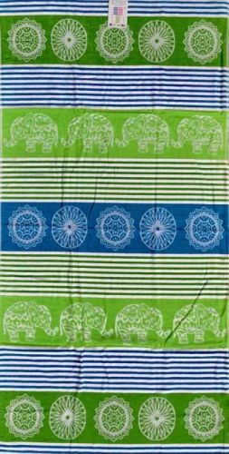 Oboustranná plážová osuška Lovely Home Elephant Mosaic Blue