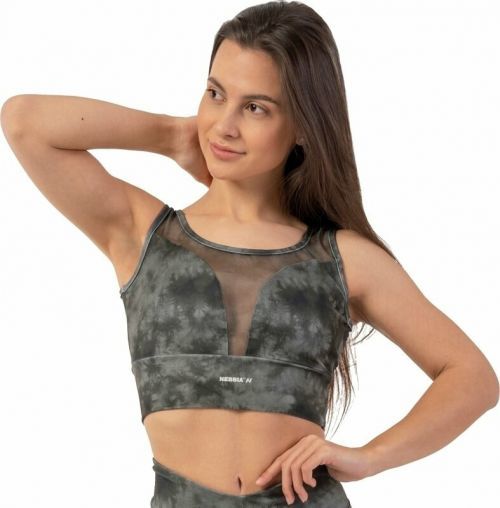 Nebbia ECO Camo Green Mesh Sports Bra 