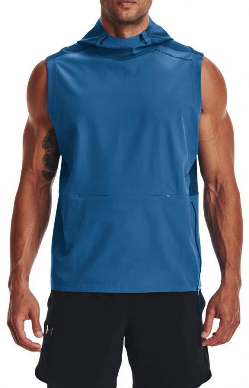 Mikina s kapucí Under Armour UA Rush Woven SL Hoodie-BLU