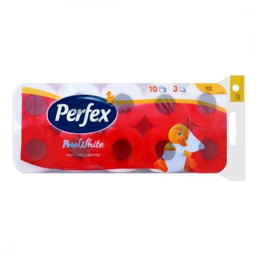 PERFEX PURE WHITE Toaletní papír třívrstvý 10rolí