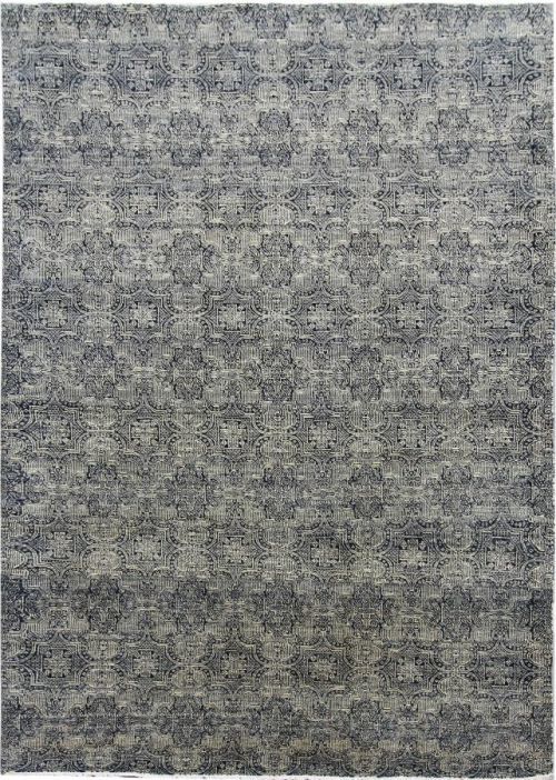 Diamond Carpets koberce VÝPRODEJ: Ručně vázaný kusový koberec Diamond DC-JK 1 SILVER/BLACK - 305x425 cm Šedá