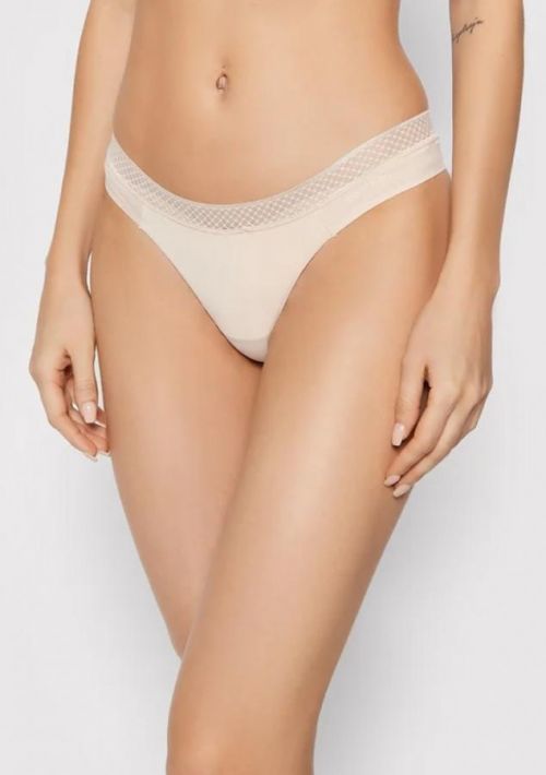 Dámské tanga Calvin Klein QF6307 L Krémová