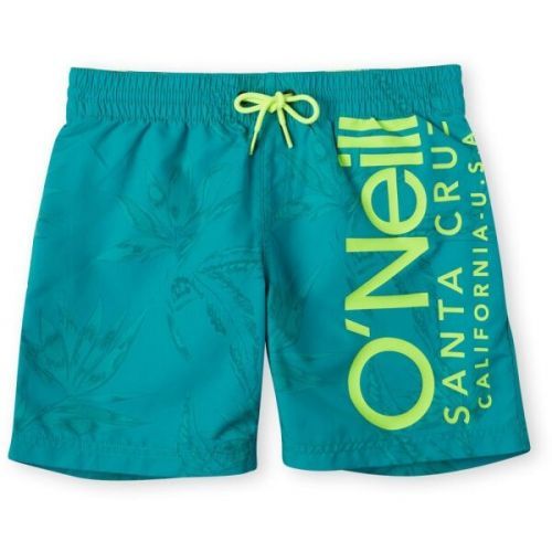 O'Neill CALI FLORAL SHORTS Chlapecké koupací šortky, tyrkysová, velikost 164