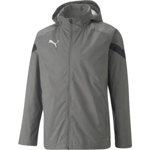 Puma TEAMFINAL ALL WEATHER JACKET Pánská fotbalová mikina, tmavě šedá, velikost L