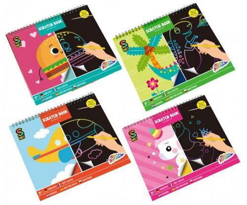 Kniha s vyškrabávacími obrázky 10 ks - RMS