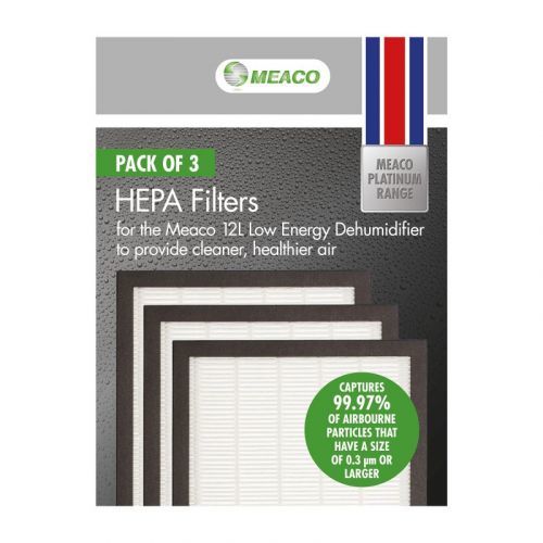 Meaco HEPA filtr pro odvlhčovač vzduchu Meaco Low Energy 12L, 3 ks