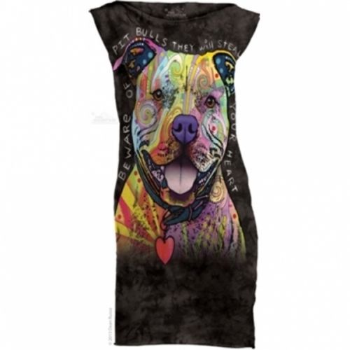 Šaty The Mountain Mini Dress Beware of Pit Bulls - černé, S